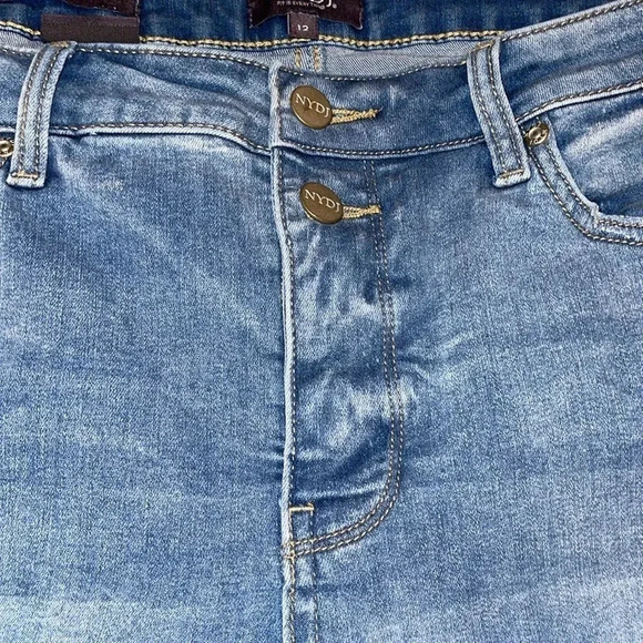 NYDJ Sheri Slim Jeans  12 LiftxTuck Stretch Mid Rise Ankle Denim (33x27) - BB - Picture 2 of 5